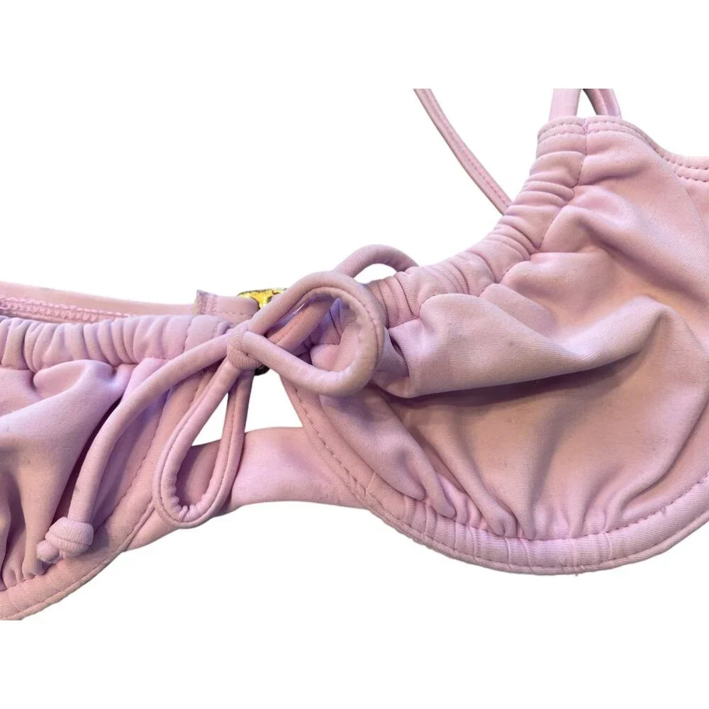 Juniors' Shirred Underwire Bikini Top - Xhilaration Lavender M‎
